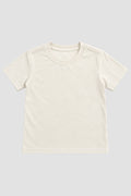 Camiseta Infantil Basica Lisa 100% Algodão - Off-White