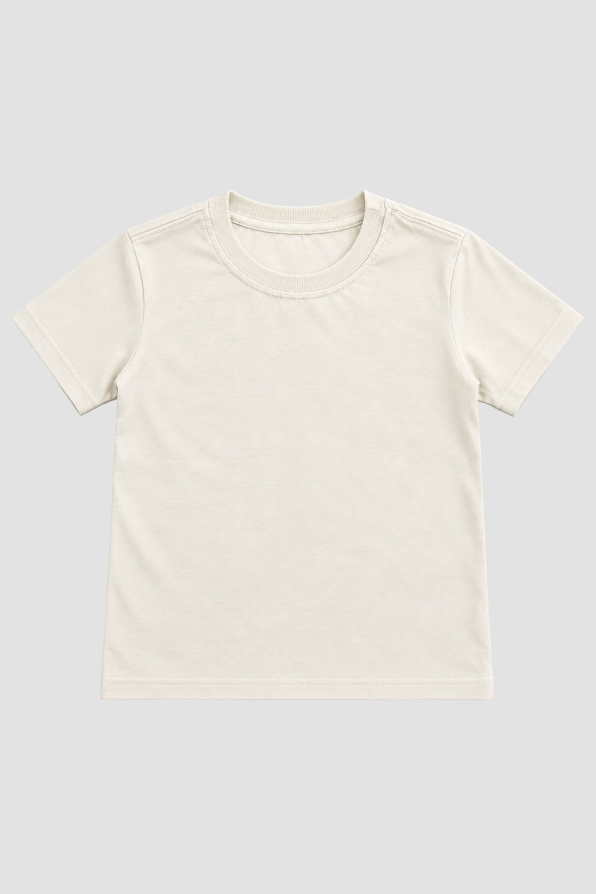 Camiseta Infantil Basica Lisa 100% Algodão - Off-White