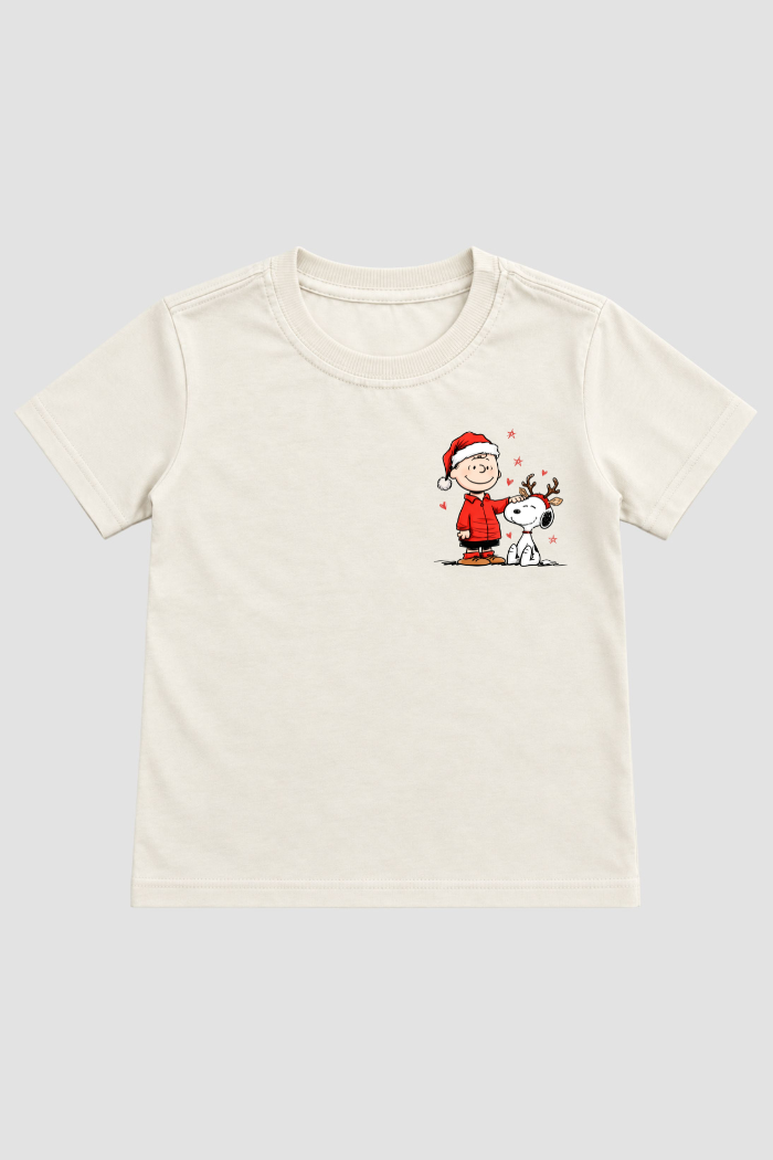 Camiseta Infantil Basica Natal Snoopy- DC-NOOP-0052