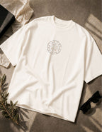 Camiseta Oversized Religiosa - Medalha de São Bento Gold
