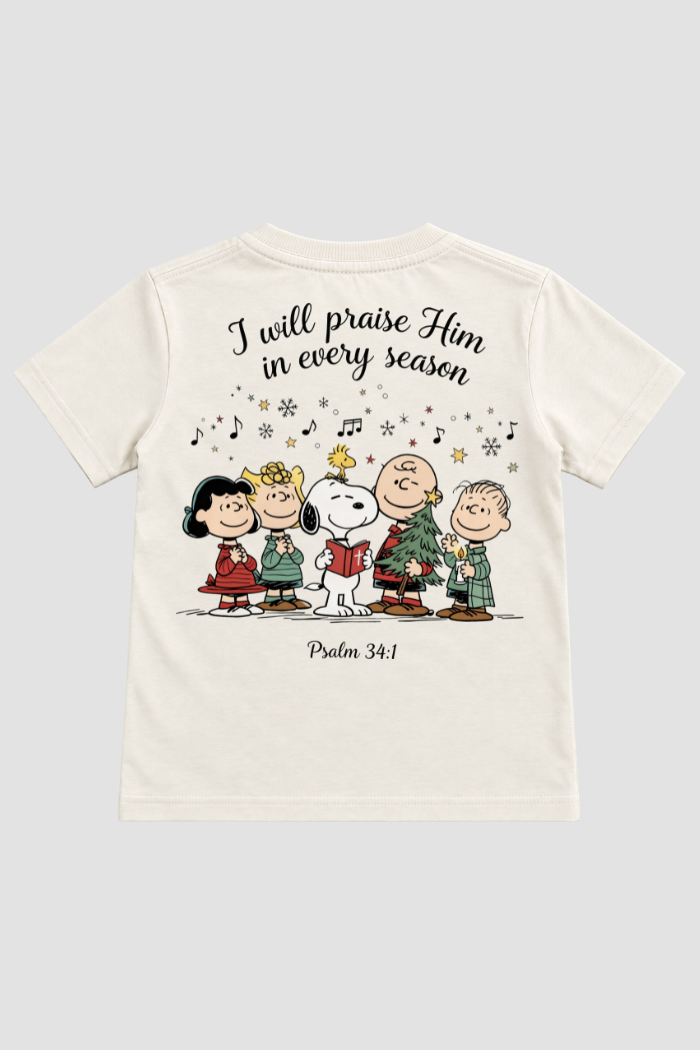 Camiseta Infantil Basica Natal Snoopy- DC-NOOP-0064