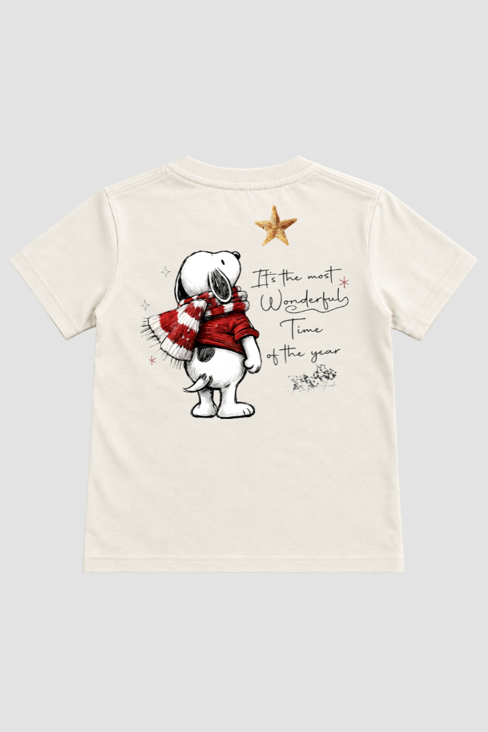 Camiseta Infantil Basica Natal Snoopy- DC-NOOP-0099