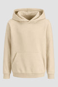 Moletom Unissex Canguru Liso Off White