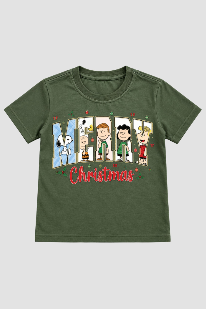 Camiseta Infantil Basica Natal Snoopy- DC-NOOP-0059