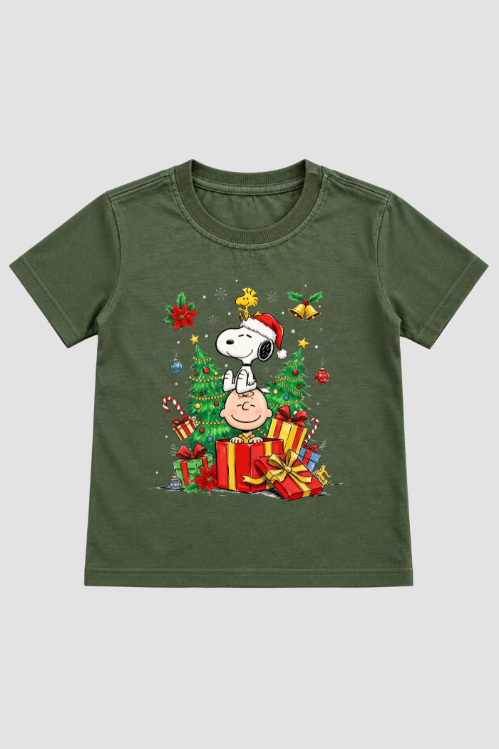 Camiseta Infantil Basica Natal Snoopy- DC-NOOP-0053