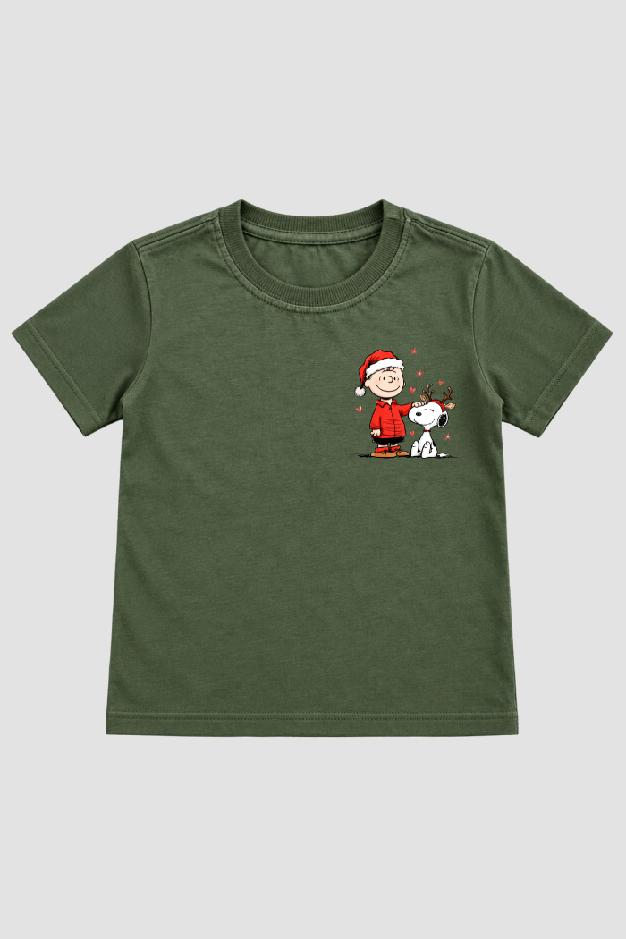 Camiseta Infantil Basica Natal Snoopy- DC-NOOP-0052