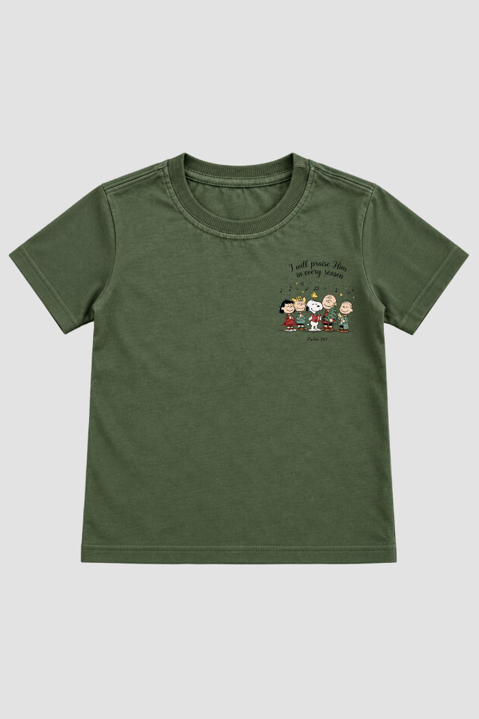 Camiseta Infantil Basica Natal Snoopy- DC-NOOP-0064