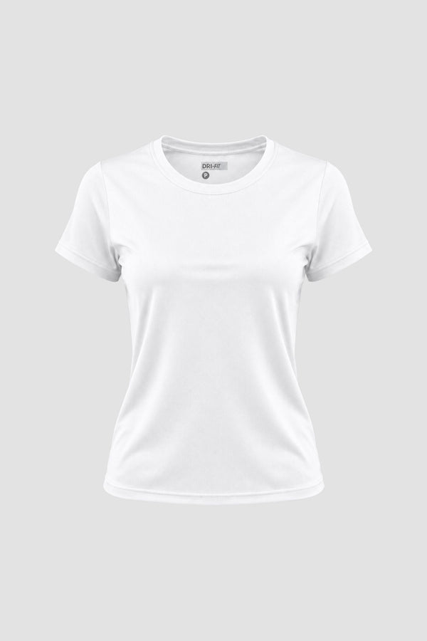 Camiseta Dryfit Baby Look Feminina - Branco