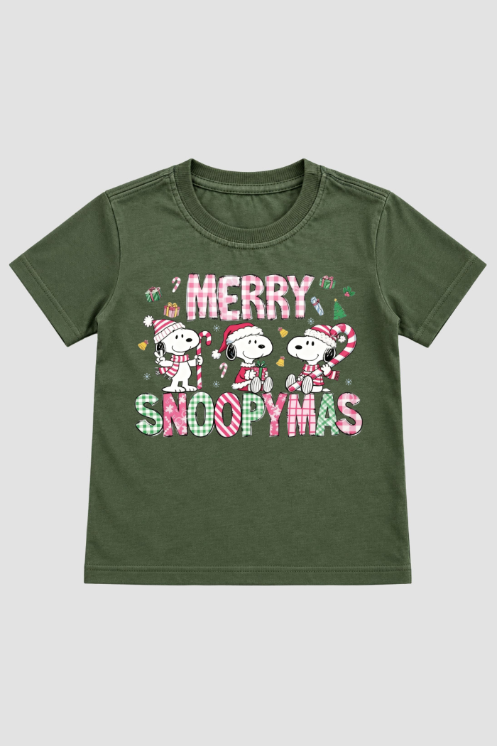Camiseta Infantil Basica Natal Snoopy- DC-NOOP-0073