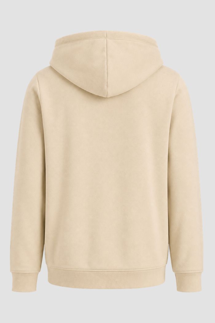 Moletom Unissex Canguru Liso Off White