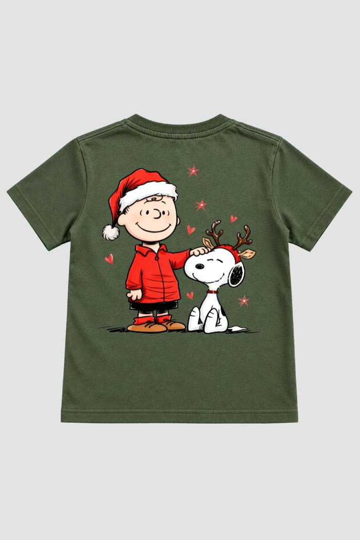 Camiseta Infantil Basica Natal Snoopy- DC-NOOP-0052