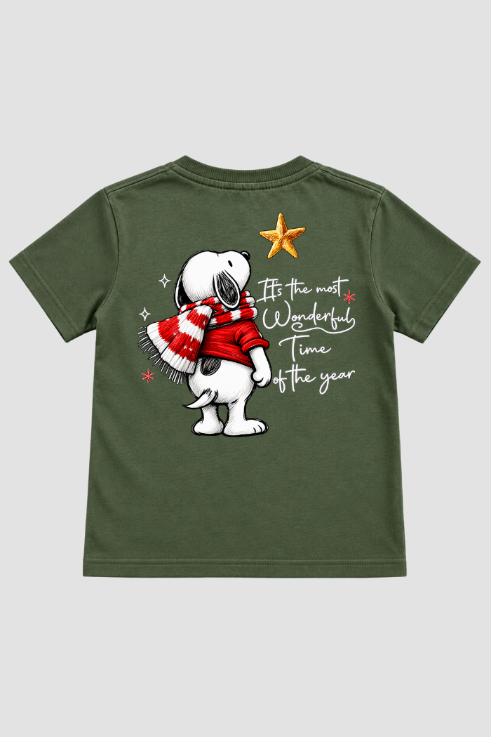 Camiseta Infantil Basica Natal Snoopy- DC-NOOP-0099