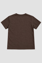 Camiseta Infantil Basica Lisa 100% Algodão - Marrom