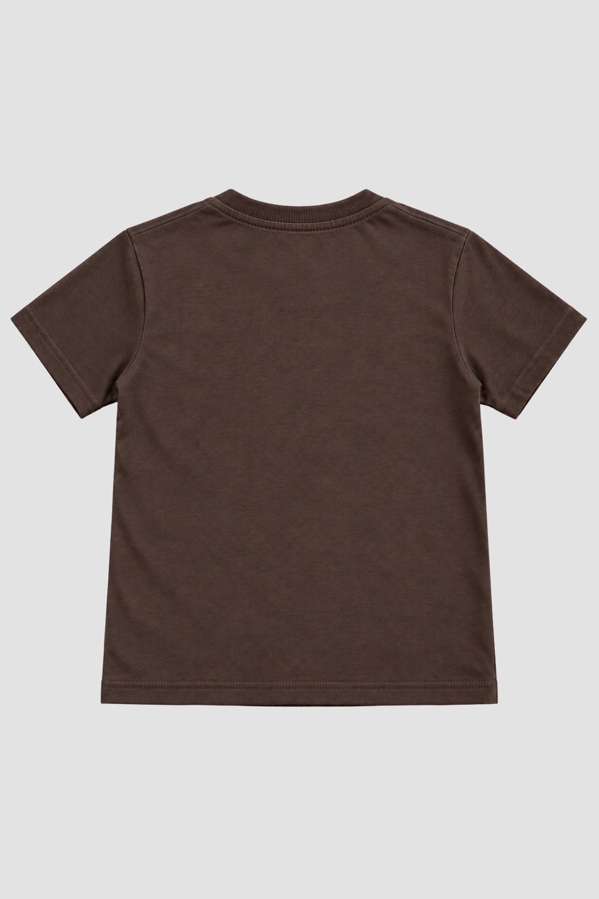 Camiseta Infantil Basica Lisa 100% Algodão - Marrom