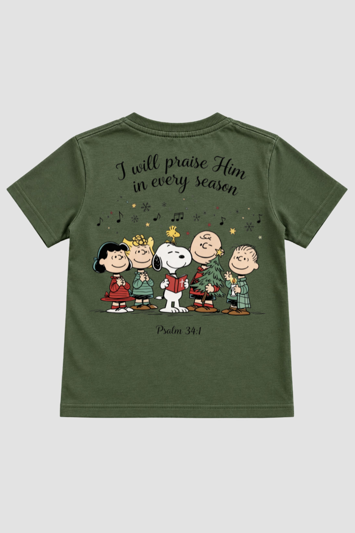 Camiseta Infantil Basica Natal Snoopy- DC-NOOP-0064