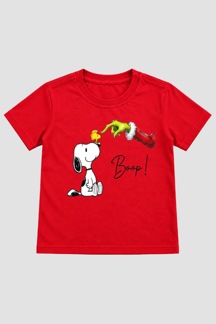 Camiseta Infantil Basica Natal Snoopy- DC-NOOP-0082