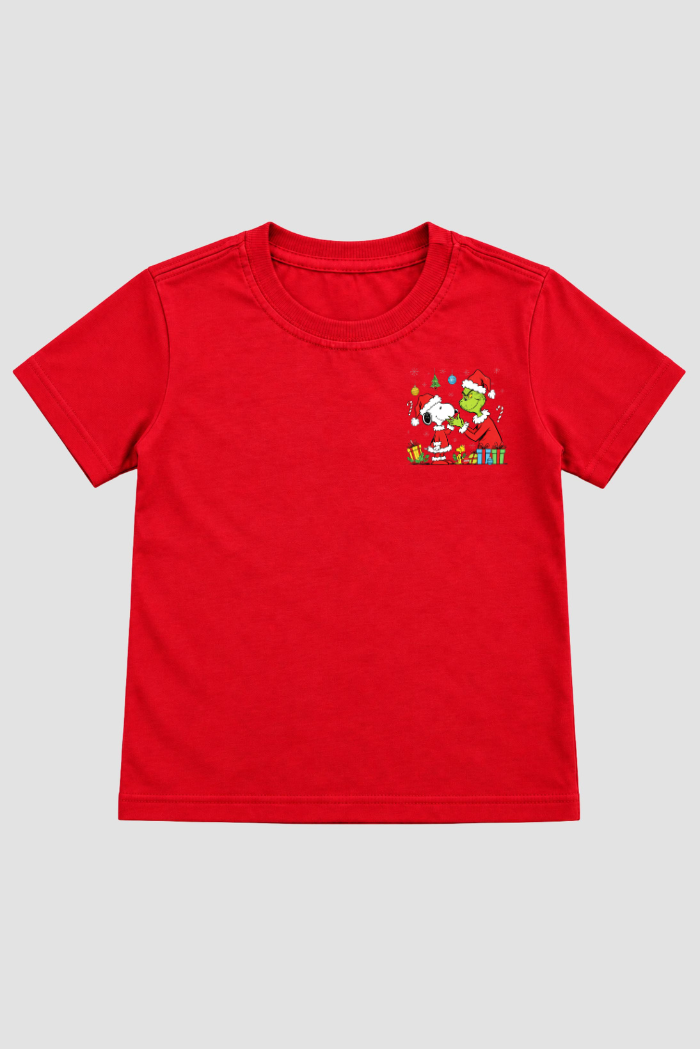 Camiseta Infantil Basica Natal Snoopy- DC-NOOP-0104