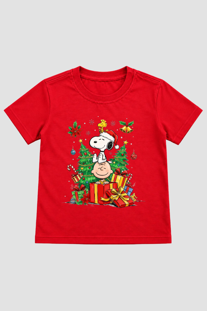 Camiseta Infantil Basica Natal Snoopy- DC-NOOP-0053