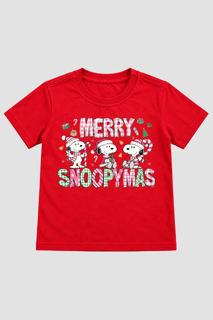 Camiseta Infantil Basica Natal Snoopy- DC-NOOP-0073