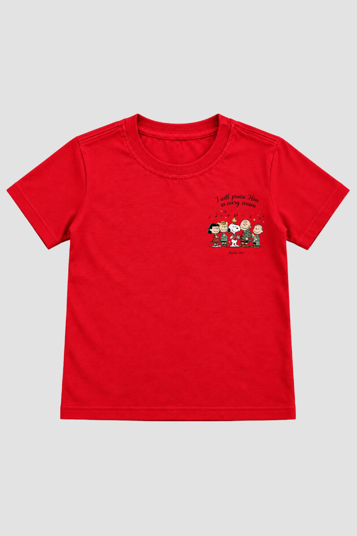 Camiseta Infantil Basica Natal Snoopy- DC-NOOP-0064