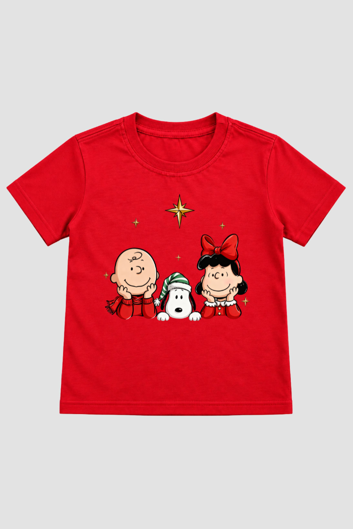 Camiseta Infantil Basica Natal Snoopy- DC-NOOP-0089