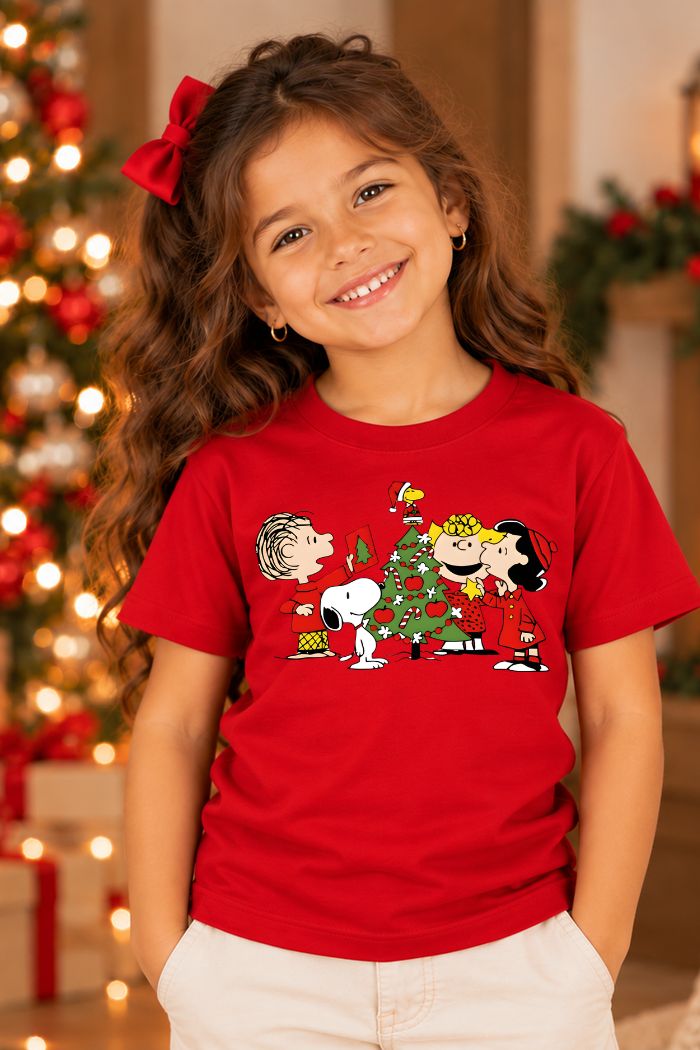 Camiseta Infantil Basica Natal Snoopy- DC-NOOP-0010
