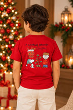 Camiseta Infantil Basica Natal Snoopy- DC-NOOP-0007