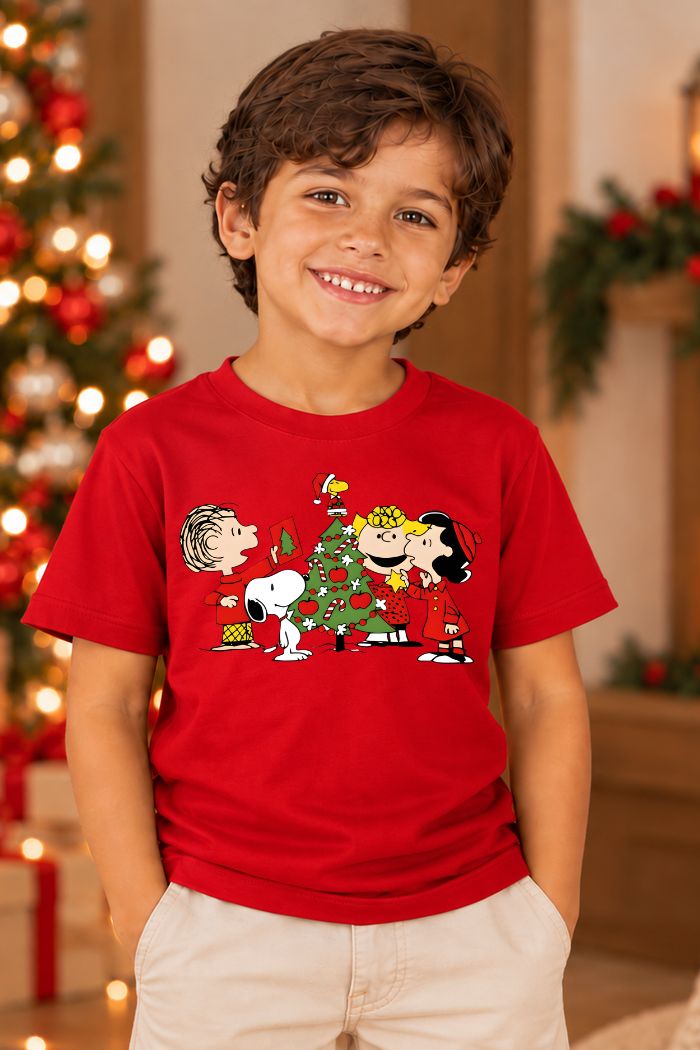 Camiseta Infantil Basica Natal Snoopy- DC-NOOP-0010