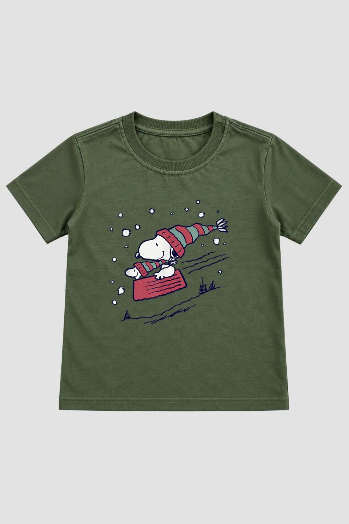Camiseta Infantil Basica Natal Snoopy- DC-NOOP-0027