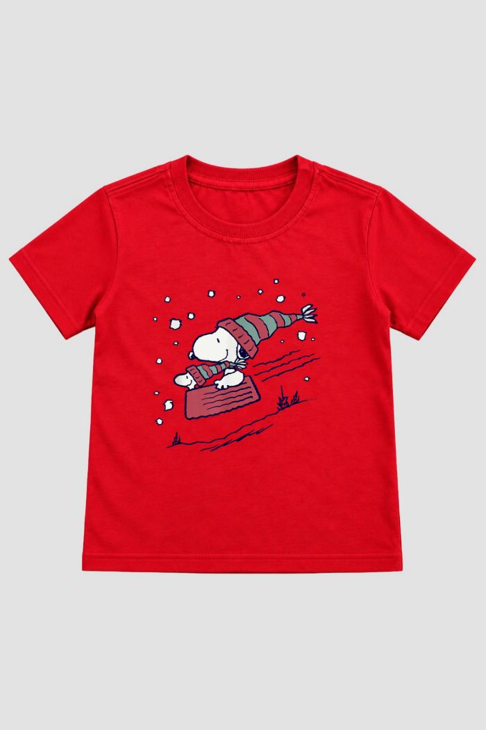 Camiseta Infantil Basica Natal Snoopy- DC-NOOP-0027