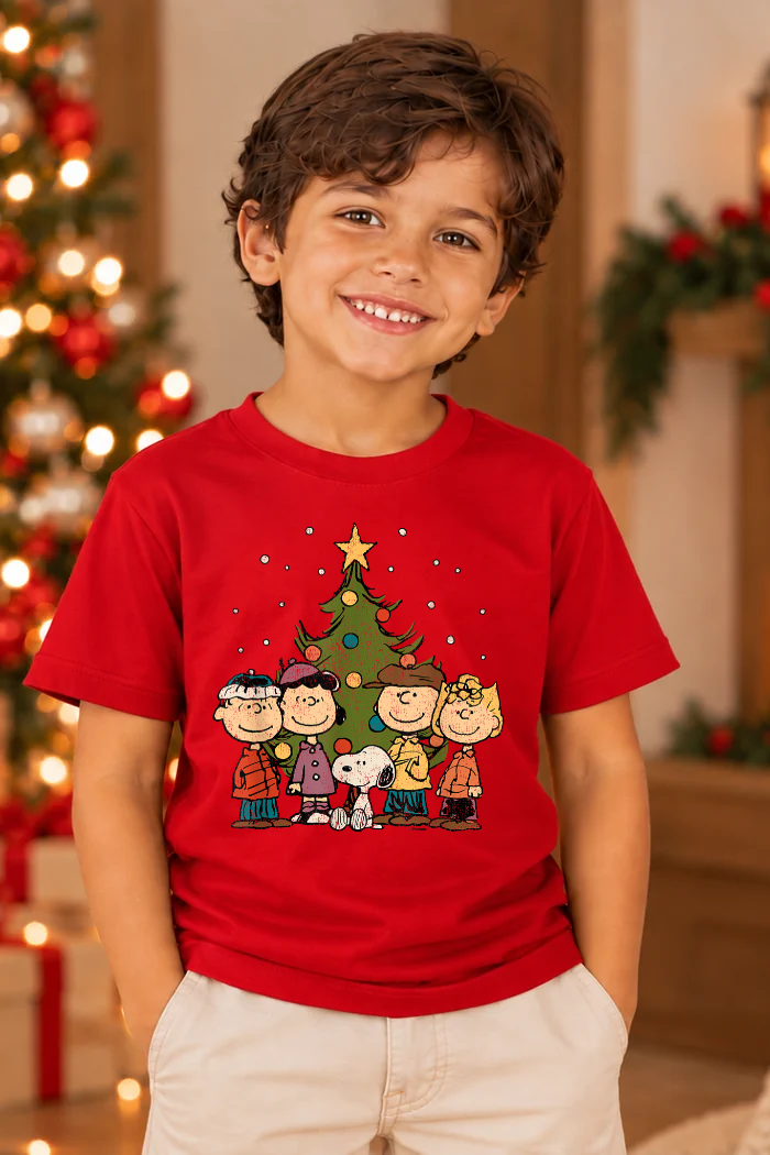 Camiseta Infantil Basica Natal Snoopy- DC-NOOP-0032