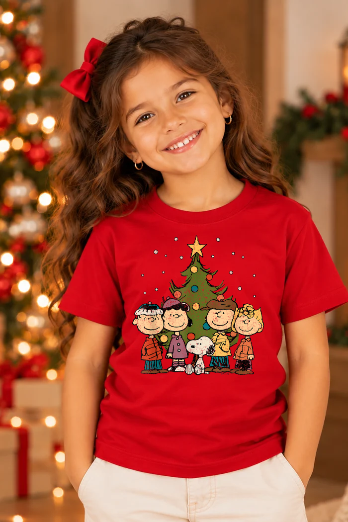 Camiseta Infantil Basica Natal Snoopy- DC-NOOP-0032