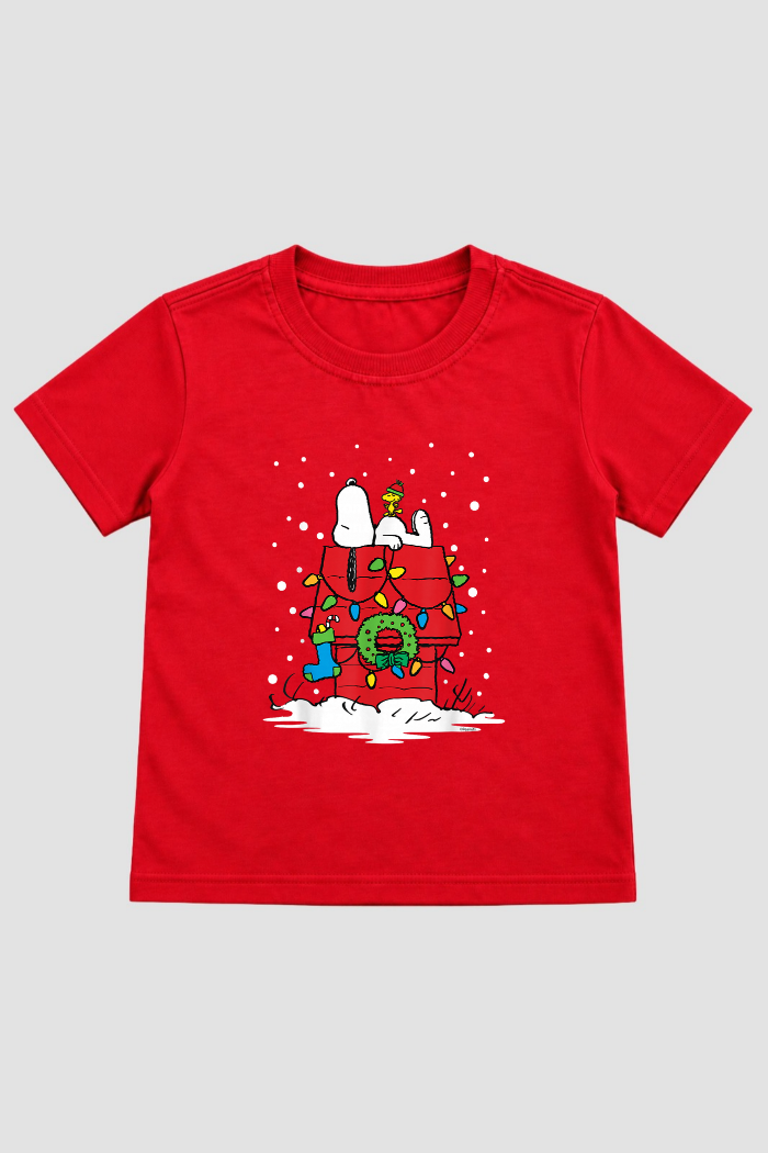 Camiseta Infantil Basica Natal Snoopy- DC-NOOP-0033