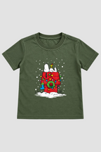 Camiseta Infantil Basica Natal Snoopy- DC-NOOP-0033