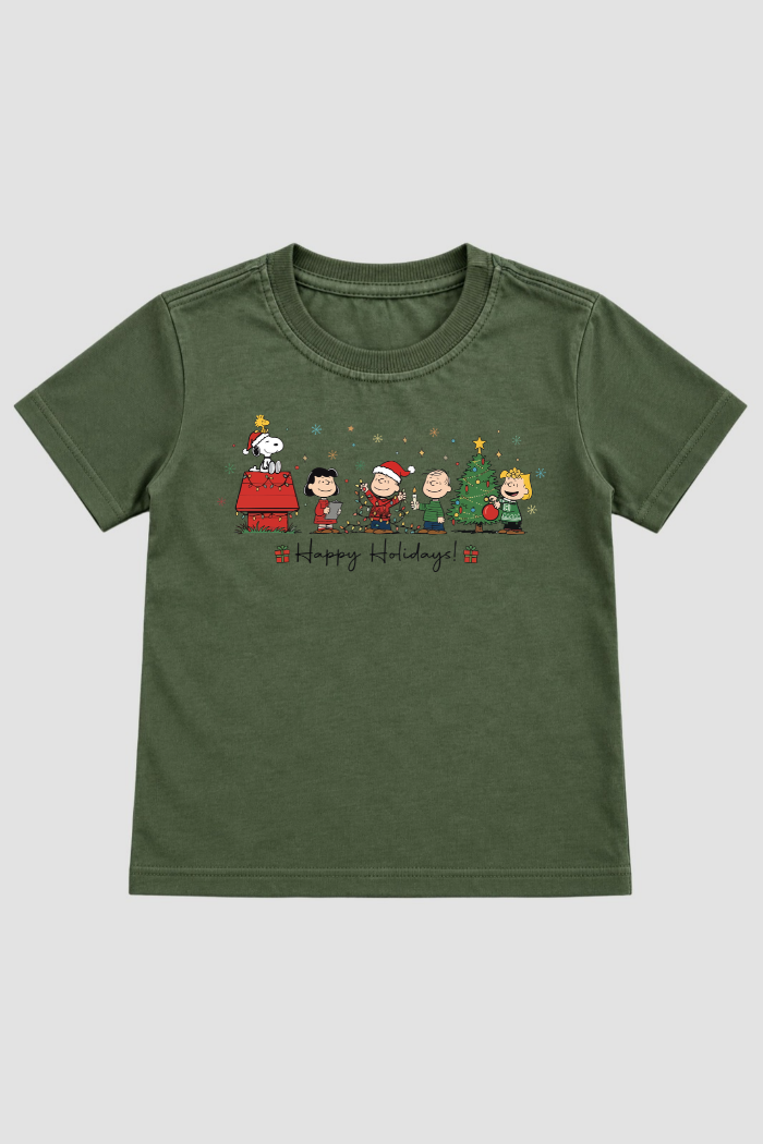 Camiseta Infantil Basica Natal Snoopy- DC-NOOP-0035