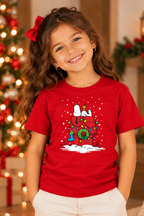 Camiseta Infantil Basica Natal Snoopy- DC-NOOP-0033