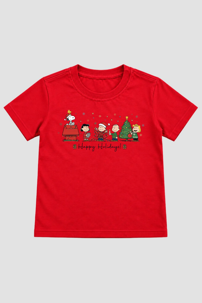 Camiseta Infantil Basica Natal Snoopy- DC-NOOP-0035
