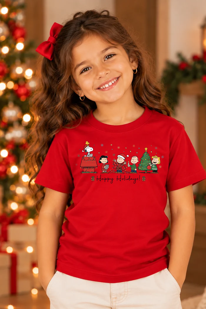 Camiseta Infantil Basica Natal Snoopy- DC-NOOP-0035