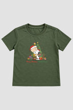 Camiseta Infantil Basica Natal Snoopy- DC-NOOP-0041