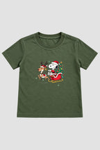Camiseta Infantil Basica Natal Snoopy- DC-NOOP-0046
