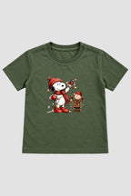 Camiseta Infantil Basica Natal Snoopy- DC-NOOP-0067