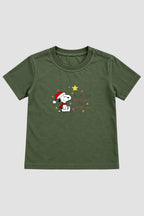 Camiseta Infantil Basica Natal Snoopy- DC-NOOP-0076