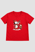 Camiseta Infantil Basica Natal Snoopy- DC-NOOP-0097