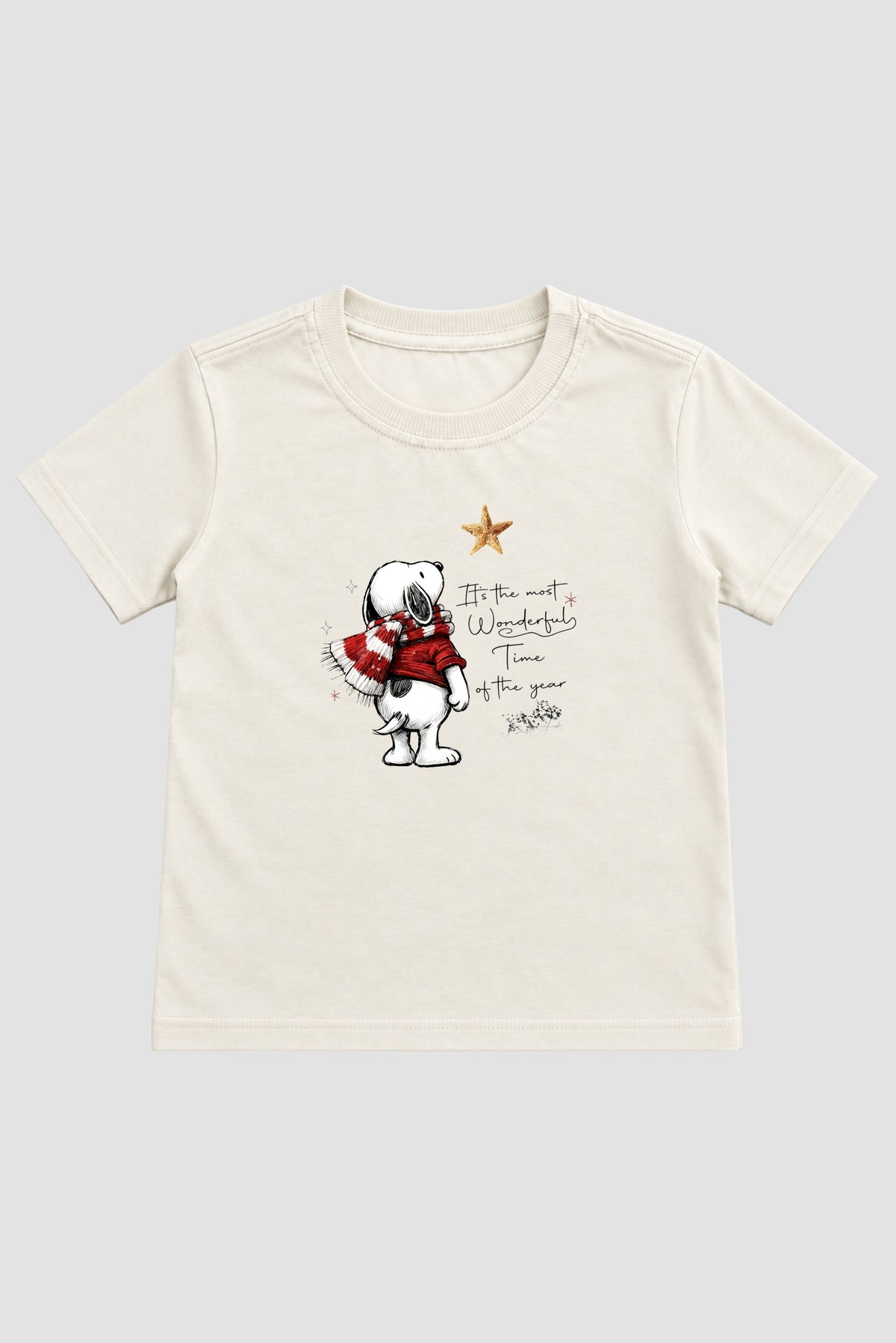 Camiseta Infantil Basica Natal Snoopy- DC-NOOP-0099