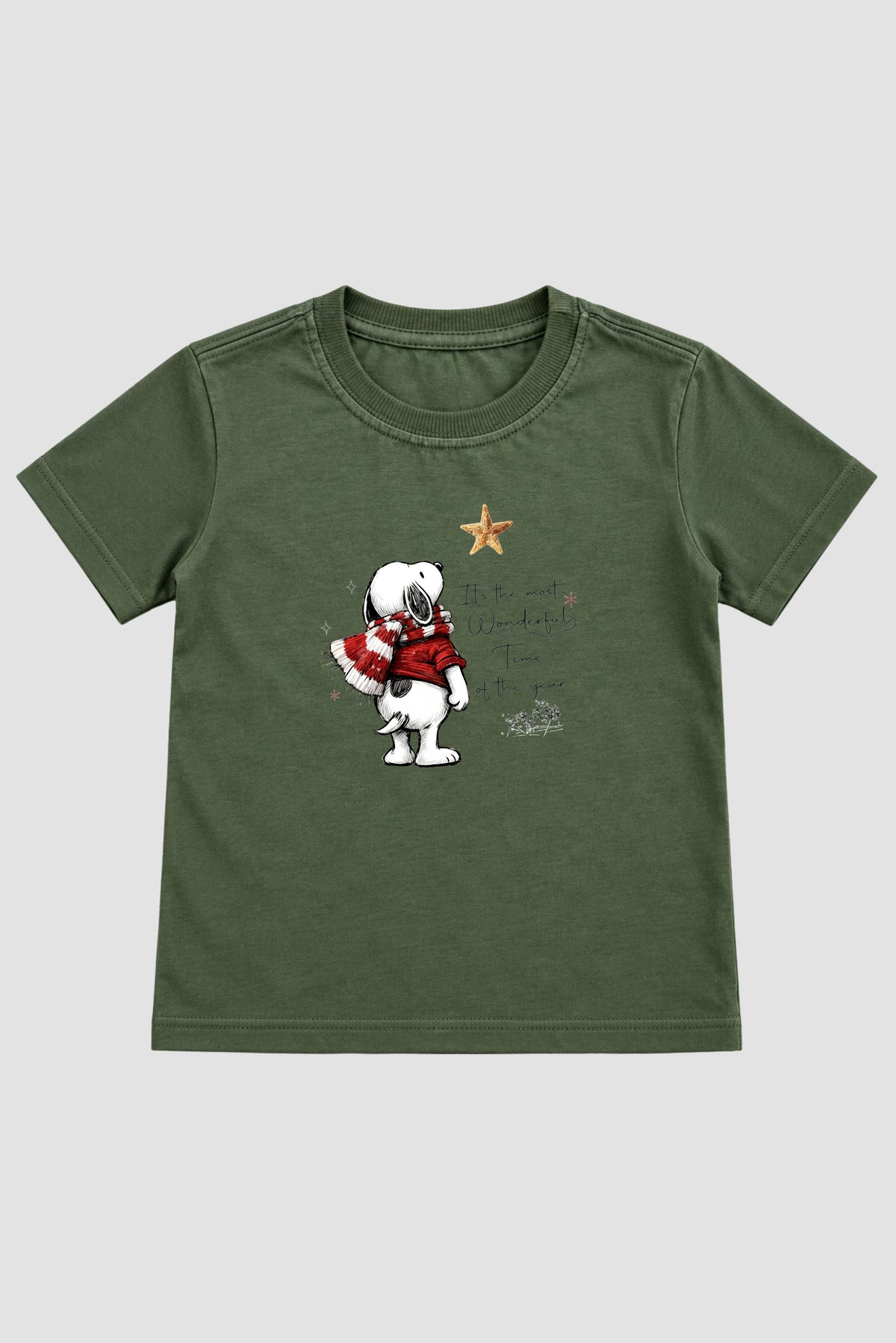 Camiseta Infantil Basica Natal Snoopy- DC-NOOP-0099