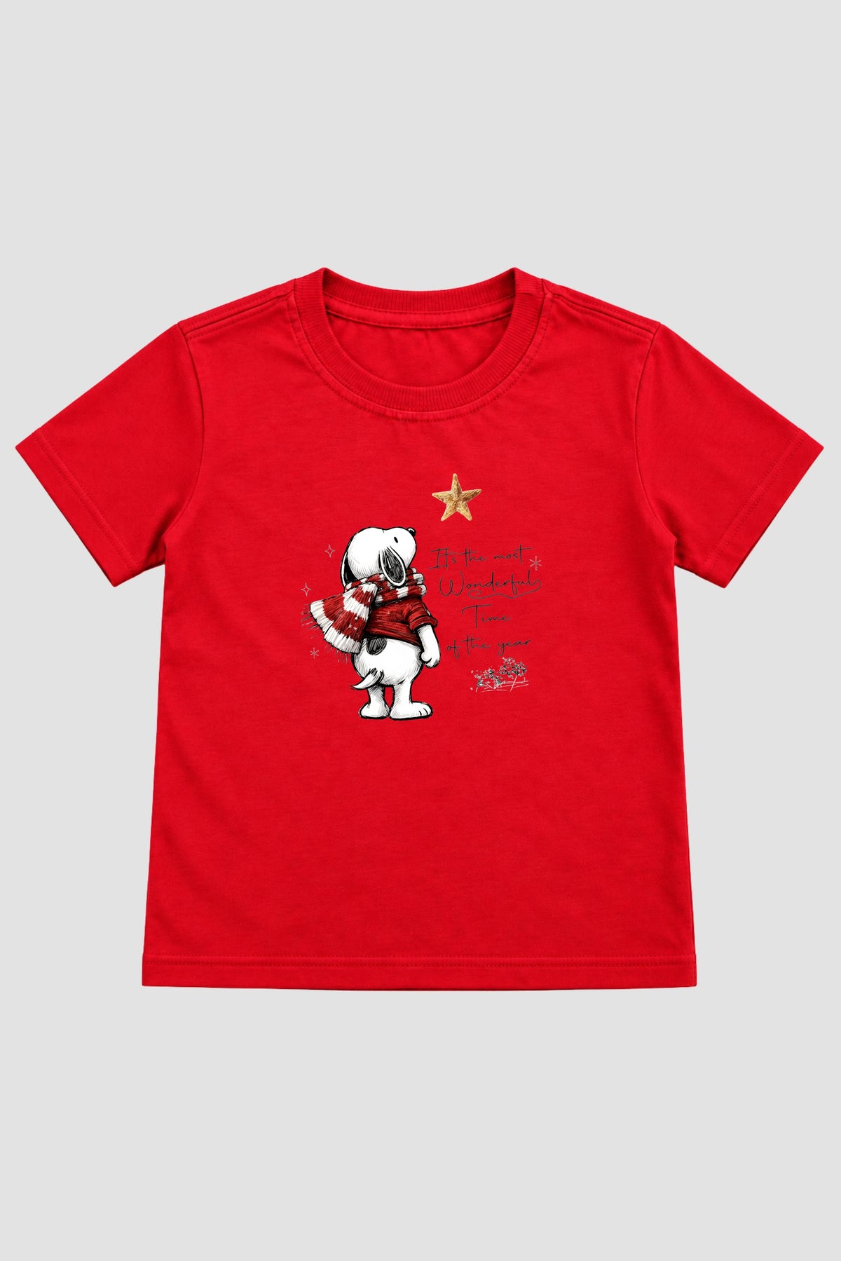 Camiseta Infantil Basica Natal Snoopy- DC-NOOP-0099
