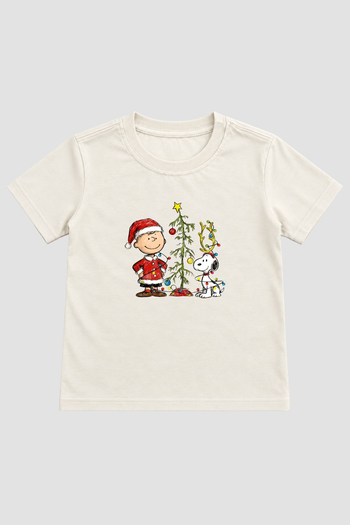 Camiseta Infantil Basica Natal Snoopy- DC-NOOP-0102
