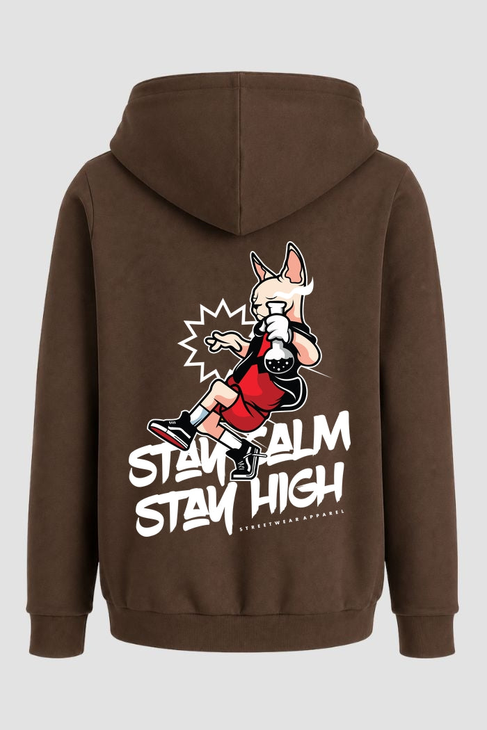 Moletom Canguru Streetwear Unissex Com Capuz | Stay Home Stay High Est.296-295