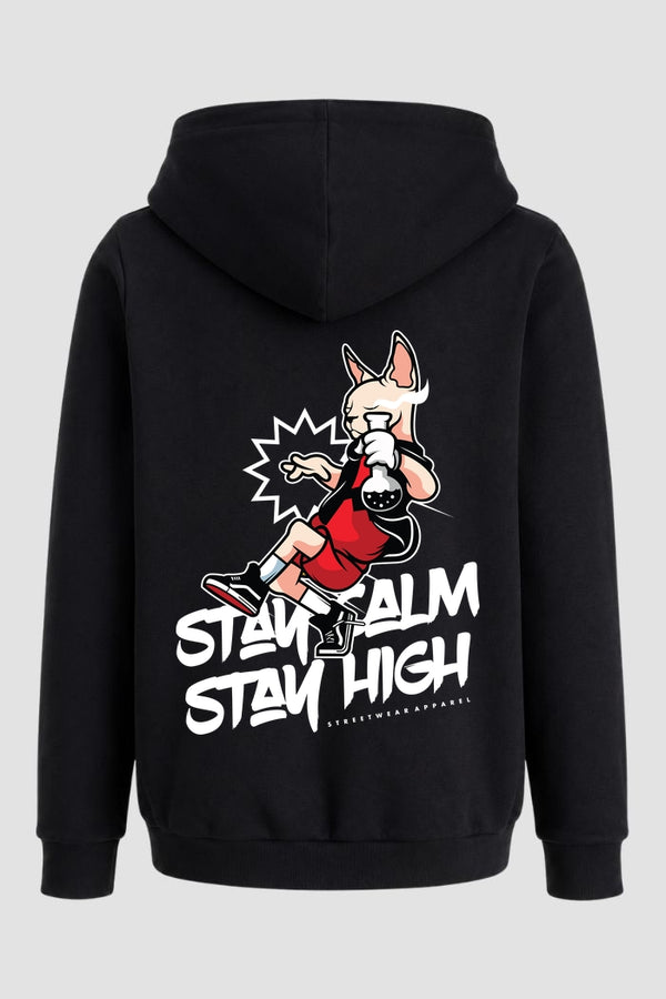 Moletom Canguru Streetwear Unissex Com Capuz | Stay Home Stay High Est.296-295