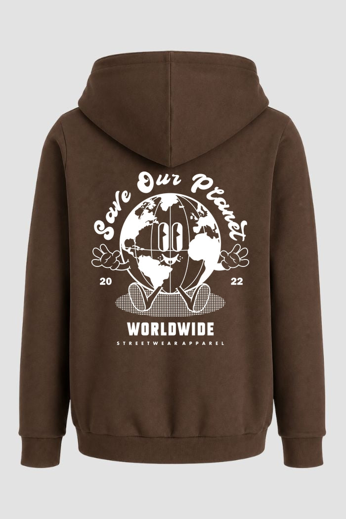 Moletom Canguru Streetwear Unissex Com Capuz | Save Our Planet Est. 312-311